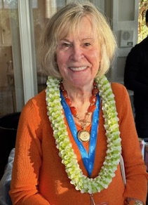 Elizabeth Wainwright wearing lei