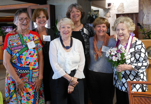 Seven smiling women