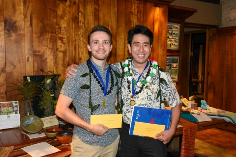 Honolulu ARCS Scholars of the Year Miles Lucas and Nicholas Kawasaki