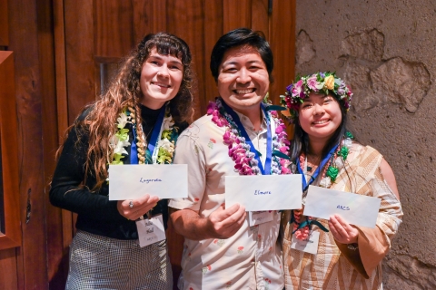 2025 Honolulu ARCS Scholars of the Year Allie Hall, Ty Shitanaka, Courtney Kurashima