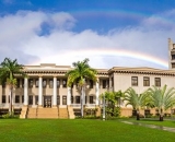 Hawaii Hall with rainbow